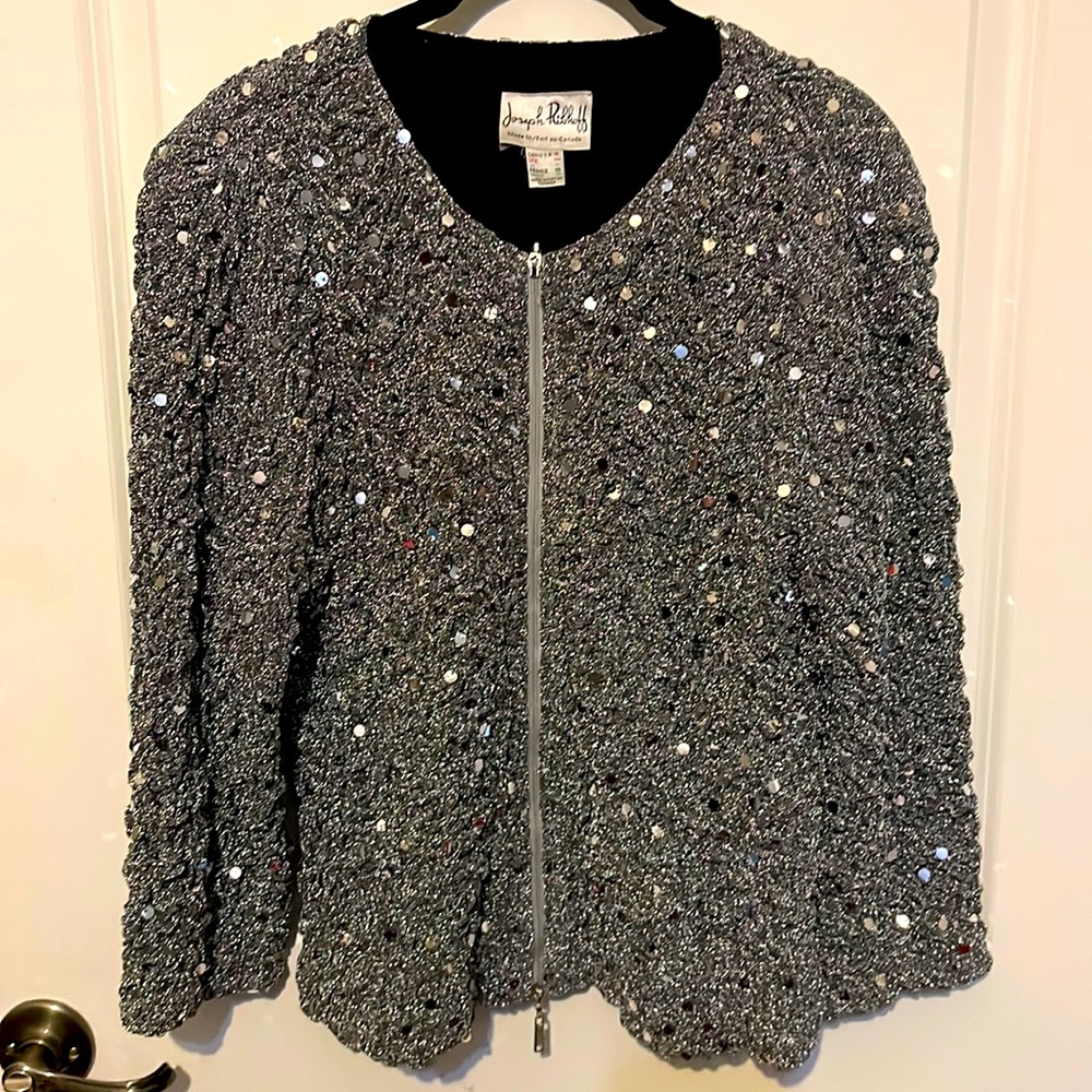 Joseph Ribkoff silver dressy jacket ✨🎄